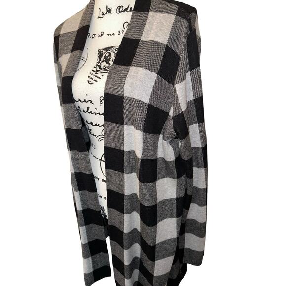 Talbots Women's Size‎ XL Open Cardigan Buffalo Plaid Super Soft NWT $99.50 Orig - Picture 3 of 8